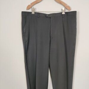 Cigliano Collezione Italy Men's Dress Pants Size R44 W38 Black Wool Super 140's